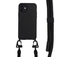 iPhone 15 hoesje met koord - Mat zwart